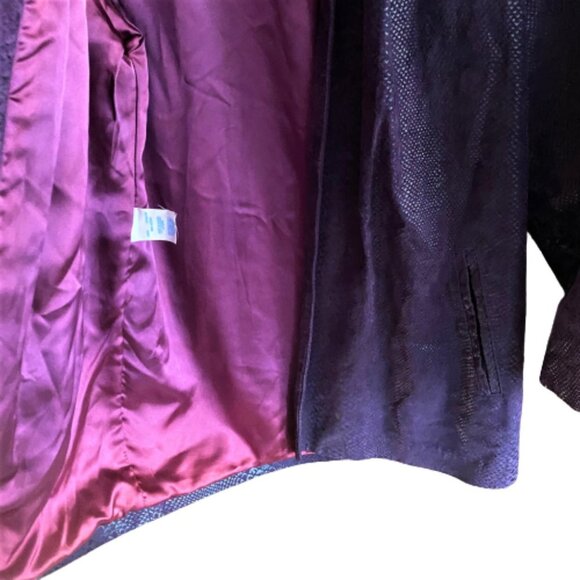 Vintage 80s Danier purple leather jacket coat - Picture 9 of 14